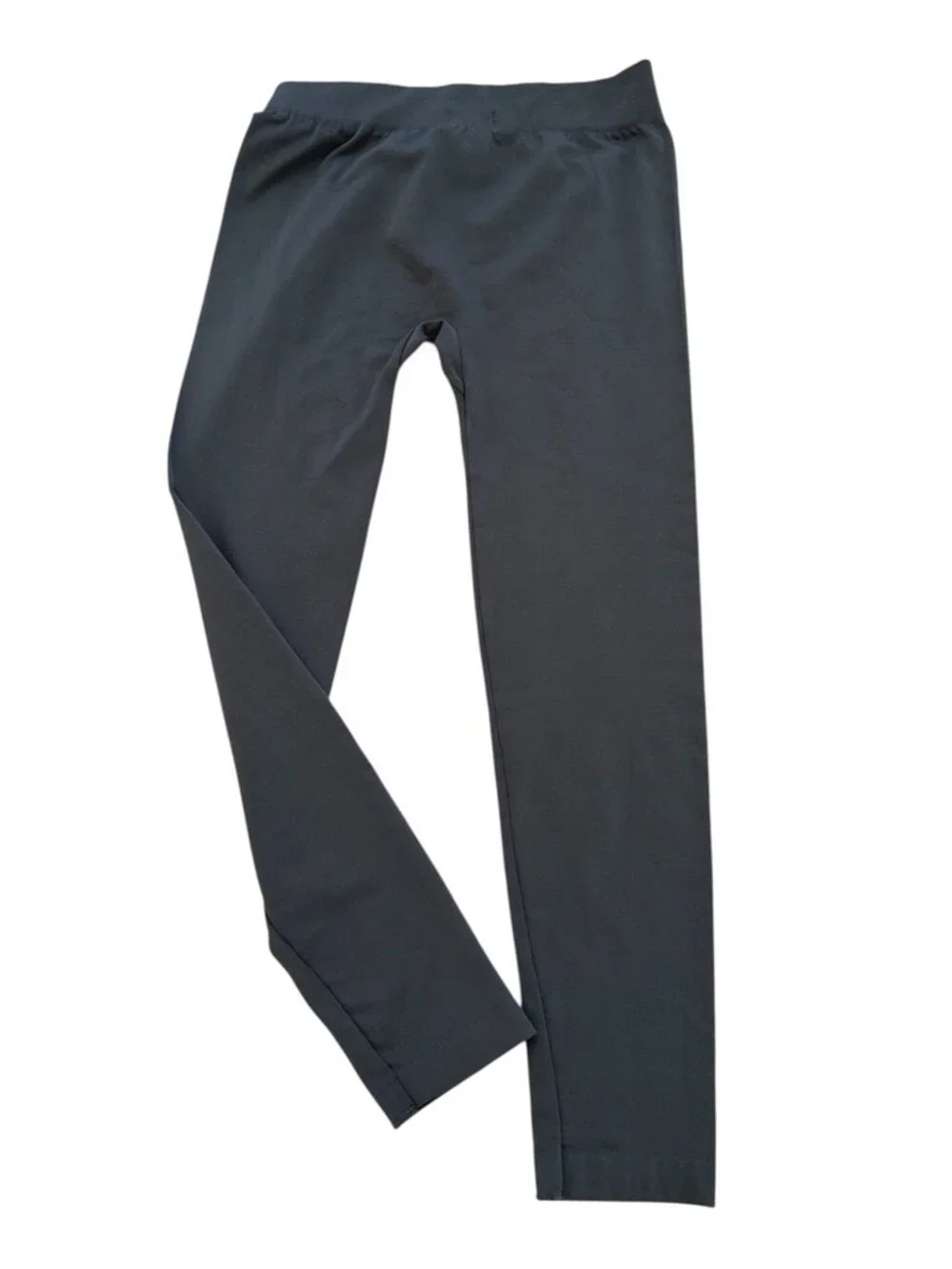 Thrill Maternity Dark Gray Fleece Lined Leggings One Size Stretch High Waist OS